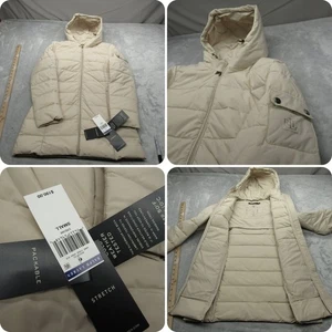 Ralph Lauren Down Jacket Womens Small Cream Packable Hooded Stretch Down Puffer - Picture 1 of 16