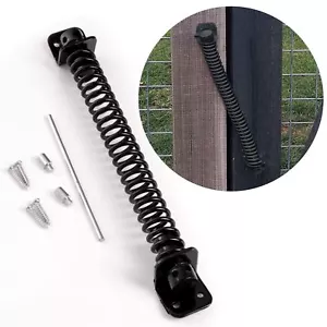 10" FEDERSCHLIESSER schwarz verstellbar automatische Spannung 250mm Schuppen Gartentor Tür - Bild 1 von 3