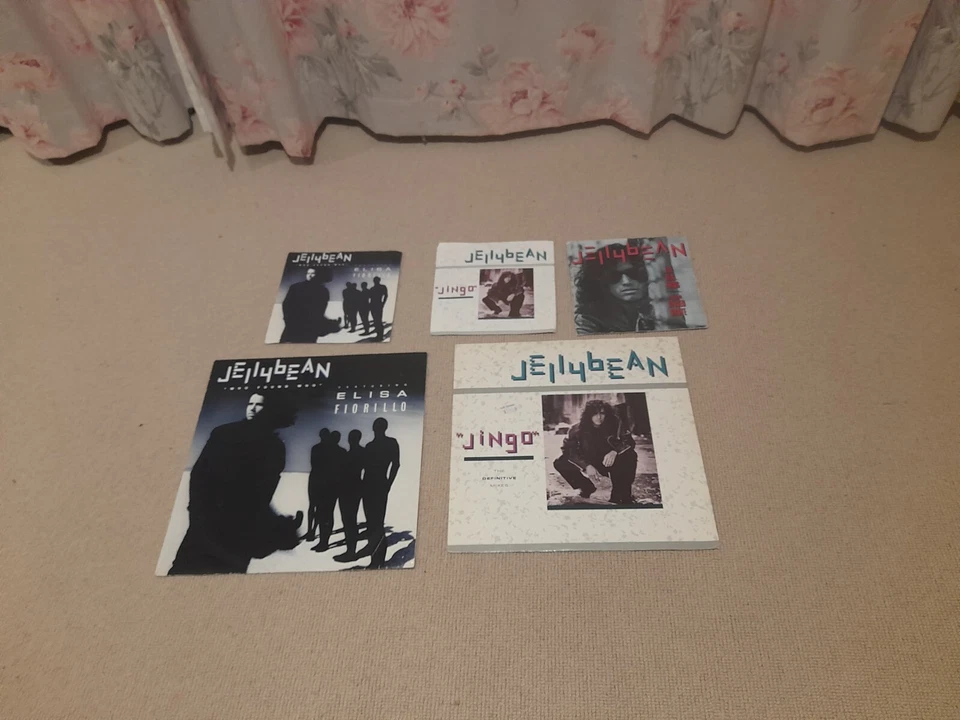 Collection 5 Jellybean vinyl Records Jingo Who Found Who The Real Thing 12" 7" - Image 1 of 1