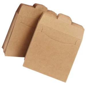 100 Pcs Disc Bag Dvd Sleeves Cardboards File Envelope for Documents - Afbeelding 1 van 12