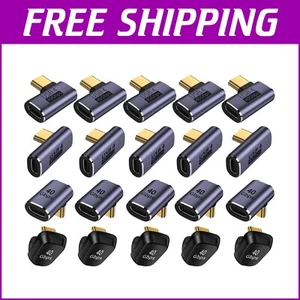 Thunderbolt 4 USB C Adapter Set - 90° Right Angle for Streamlined Connectivity - Picture 1 of 9