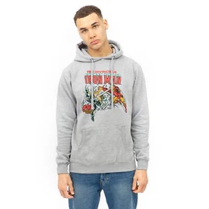 Marvel Mens Hoodie Iron Man Blast S-2XL Official - Picture 1 of 6