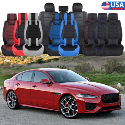 捷豹 XE XF XJ 全套 5 座前后皮革靠垫汽车座椅套 — 第 1/4 张图片