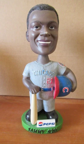 SAMMY SOSA Chicago Cubs  Bobblehead MLB Pepsi Road Uniform - No box Cover