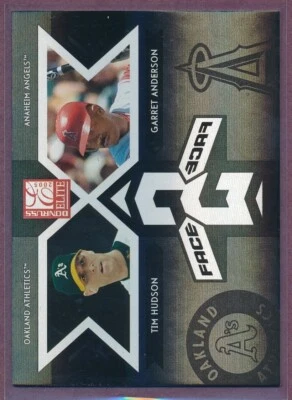 Donruss Elite Face 2 2005 negro Tim Hudson/Garret Anderson #FF-12 #/500!! Foto 1 de 2