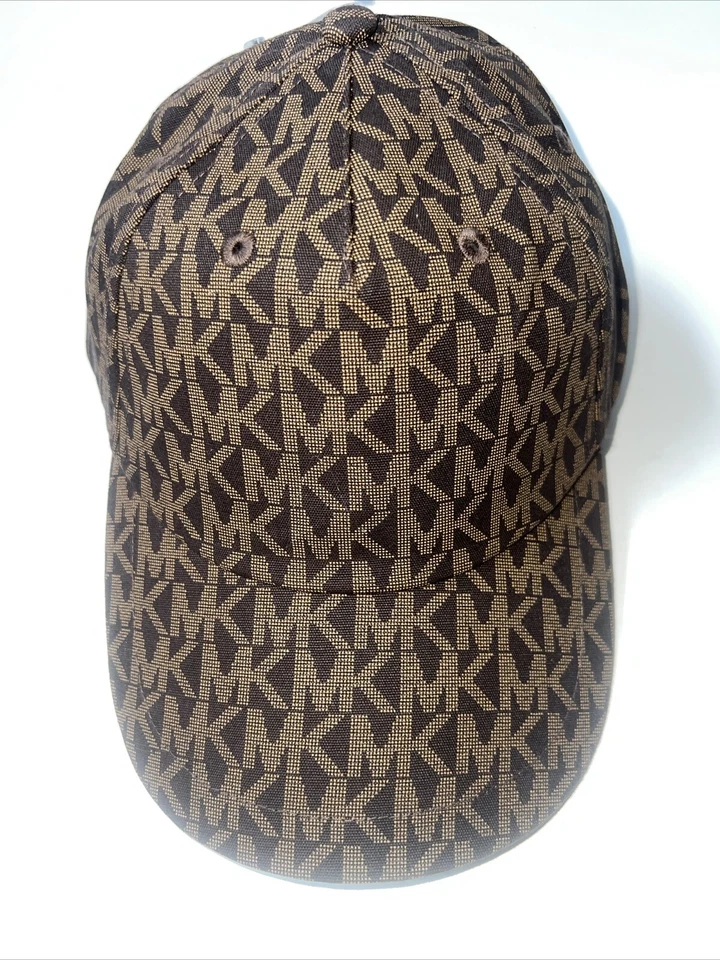 Michael Kors Unisex MK Logo Baseball Hat Cap Brown 538801C OSFM