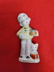 Vintage Figurine Chinese Boy with Pig Made in Japan 4" Tall - Picture 1 of 9