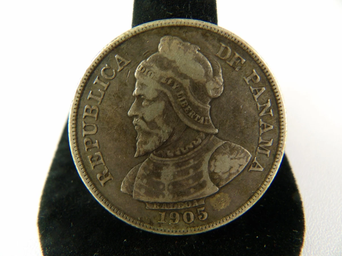 外国銀貨　パナマ銀貨　1905年 外国銀貨 パナマ銀貨 1905年 パナマ銀貨 50センティモ銀貨 1905年