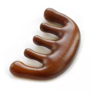 Head Scalp Comb, Sandalwood Scalp Stimulator Massage Comb with Wooden Wide Tooth - Picture 1 of 12