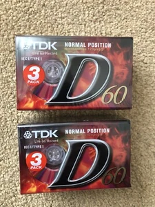 TDK D60 2x 3 Pk cassettes - Picture 1 of 3