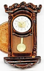 Dolls House Metal Wall Clock Non Working Ornament 1:12 Scale Miniature Tumdee - Picture 1 of 3