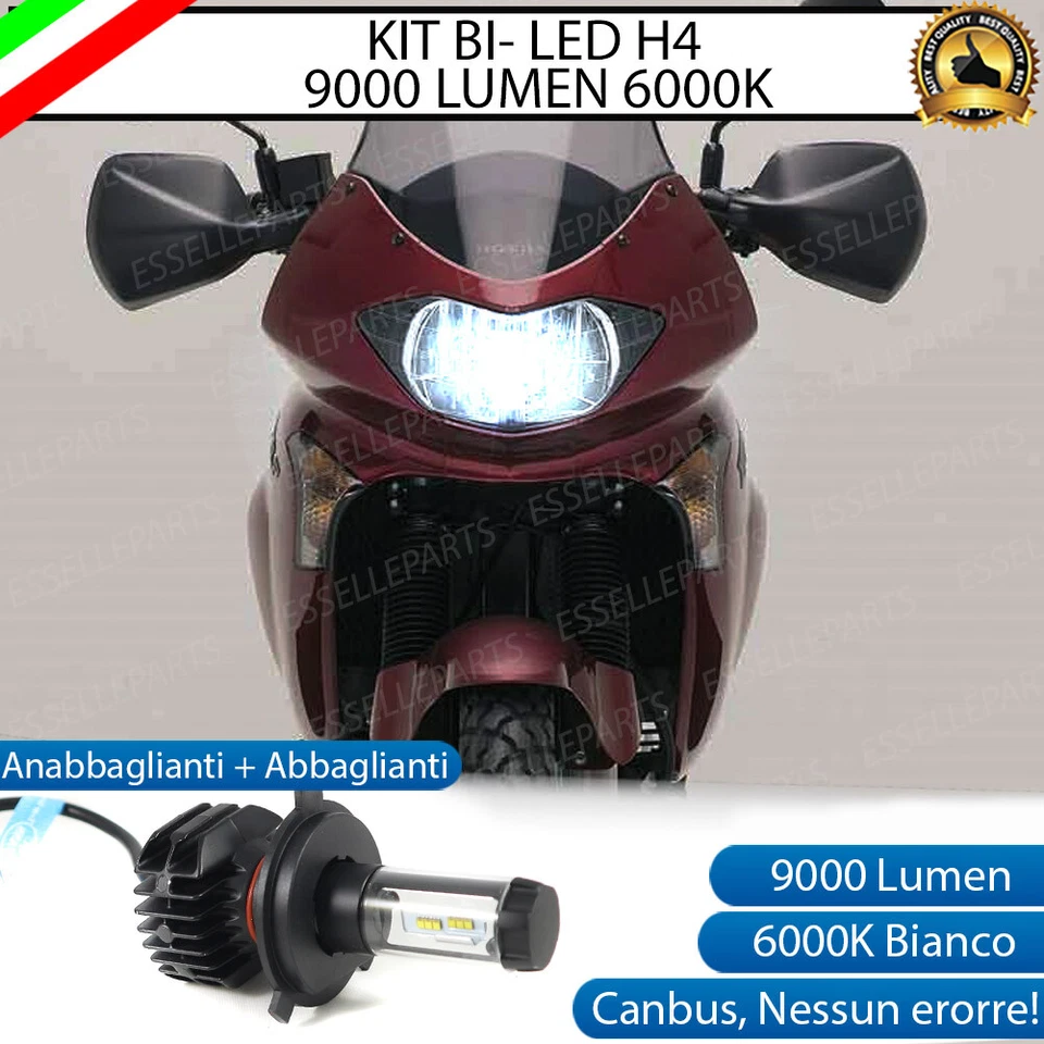 LAMPADA LED H4 6000K BIANCO 9000 LUMEN CANBUS HONDA TRANSALP XL 650V MOTO - Immagine 1 di 4