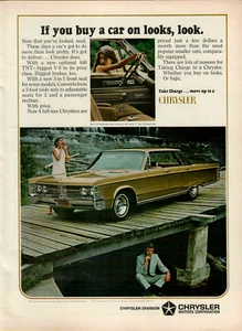 1967 Chrysler New Yorker 4-door Full Size Sedan Looks Original Color Print Ad - Picture 1 of 2