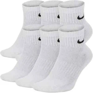 (6 Pair) Nike Everyday Cushion Ankle Training Socks, Size M  - White - Picture 1 of 1