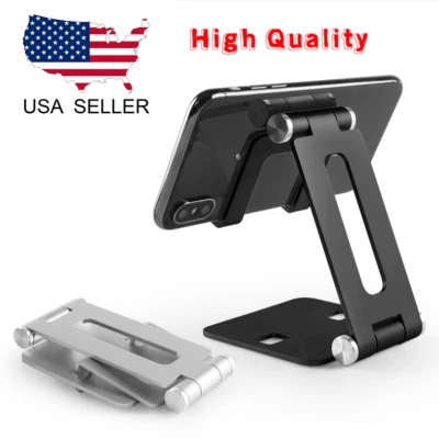 Adjustable Cell Phone Tablet Stand Desktop Holder Mount Mobile Phone iPad iPhone - Image 1 of 4