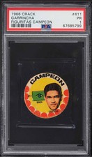 1966 CRACK FIGURITAS CAMPEON GARRINCHA PSA 1 CARD
