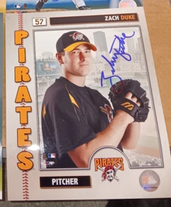 Zachary Zach Duke PITTSBURGH PIRATES SIGNED AUTOGRAPHED PHOTO FILE 8X10 COA 1 - Picture 1 of 1