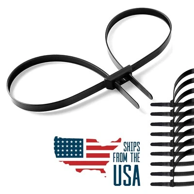 Sirius Survival Heavy Duty Zip Tie Handcuffs, 10pk, Black, ZTHC10-BLK