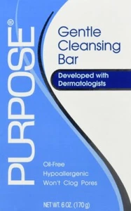 Purpose Gentle Cleansing Face Bar Soap Oil-Free Hypoallergenic 6 Ounce Pack of 6 - Picture 1 of 3