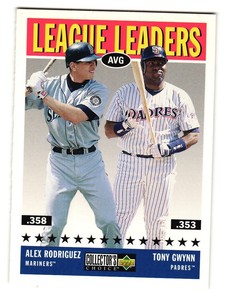 1997 Collector's Choice #56 Tony Gwynn / Alex Rodriguez LL