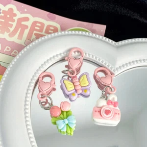 Kawaii Cartoon Rabbit Keychain Cute Bow Heart Keyring School Bag Pendant - Picture 1 of 19