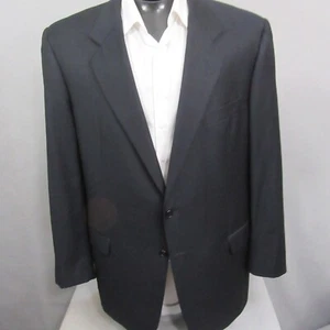 Hickey Freeman Mens Sport Coat 46L Blue Blazer Loro Piana Super 120s - Picture 1 of 15