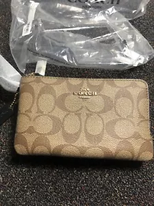 COACH Signature Monogram Zip Wallet Clutch Purse NEW GENUINE Double Pouch Women - Picture 1 of 10