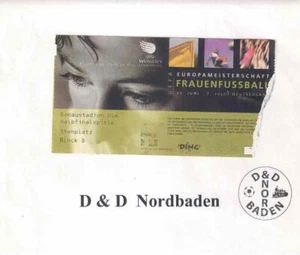 Ticket / Eintrittskarte  2001   EM   Länderspiel  Deutschland - Norwegen  DAMEN - Bild 1 von 1