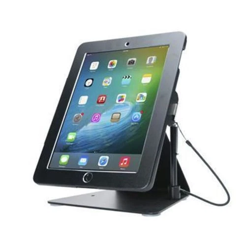 CTA Digital Desktop Anti-theft Stand iPad Black Case Rotates 360 Degrees