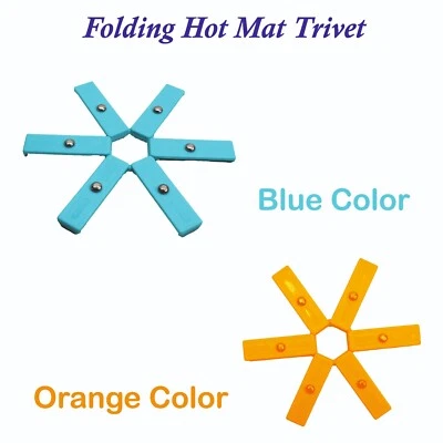 Trivet Folding Heat Insulation Pot Pad Foldable Non Slip Bowl Cup Mats FREE POST - Image 1 of 4