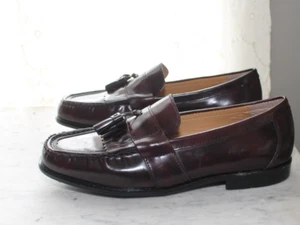 Nunn Bush Oxblood Leather Tassel Kiltie Loafers 9.5M NWOB Preppy Comfort Gel - Picture 1 of 9