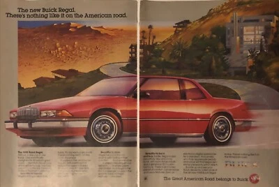 1988 Buick Regal PRINT AD Nothing Like It American Road General Motors VTG 1980s - Image 1 of 4