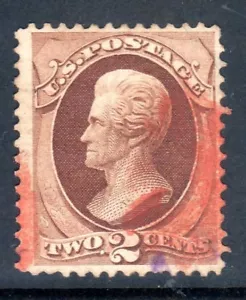 Sc# 146 2c red brown red cancel fine blue cancel - Picture 1 of 2