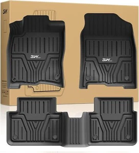 3W Floor Mats For Honda Civic 2016-2021 TPE All Weather Waterproof Car Liners - Foto 1 di 9