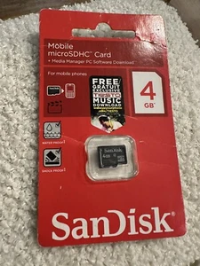 SanDisk microSDHC 4 GB Class 4 - MicroSDHC Card - (SDSDQM-004G-B35) - Picture 1 of 7