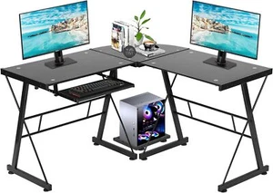 Computer Desk Gaming Desk L Shaped Corner Desk Home Office Writing Workstation - Picture 1 of 24