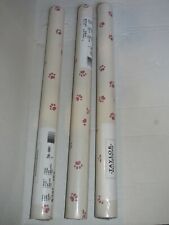 Taylor Wallcoverings 3 Rolls 60.75 sq ft Pre-pasted Wallpaper Taupe Pink Paws