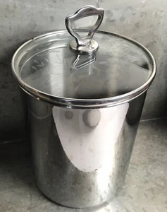 Princess House Barrington 4 Qt 18/10 Stainless Steel Canister Very Good Cond - Picture 1 of 9