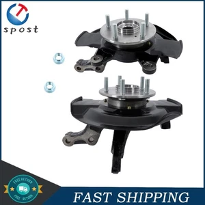 For Honda CR-V L4 2.4L 07-09 2PCS Steering Knuckle & Wheel Hub Bearing Assembly - Picture 1 of 12