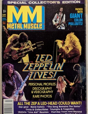 Faces Rocks Magazine July 1988 LED ZEPPELIN - Metal Muscle, Many Large Posters - Image 1 of 4