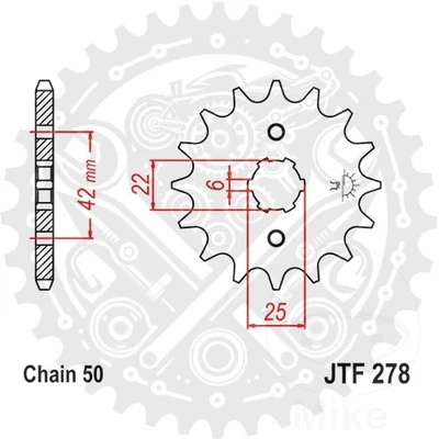 New JT Front Sprocket 18/530 Standard 1 Unit For Honda CM 400 T 1980 - Image 1 of 4