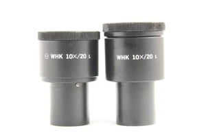 Olympus Microscope WHK 10X /20 and L Pair Eyepiece Lens #5558 - Picture 1 of 5