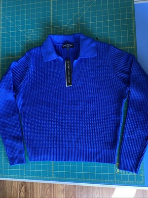 Suéter Central Park West Azul Real Talla Grande Nuevo con Etiquetas  Foto 1 de 4