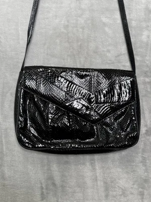 Bolso de hombro vintage J Renee para mujer en negro de piel sintética de piel sintética Hong Kong 80s Foto 1 de 4