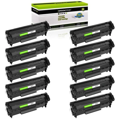 10PK Q2612X Toner fit for HP 12X LaserJet 3030 3050 3052 3055 M1005MFP M1319MFP  - Image 1 of 4