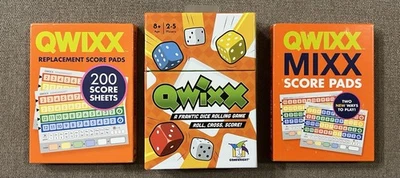 Qwixx Dice Rolling Game Bundle: Game, Replacement Score Cards & Mixx score Cards - Image 1 of 4