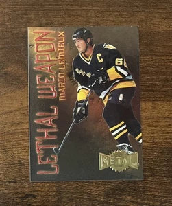 1996-97 Fleer Metal Universe Lethal Weapon Mario Lemieux #11 Pittsburgh Penguins - Picture 1 of 2