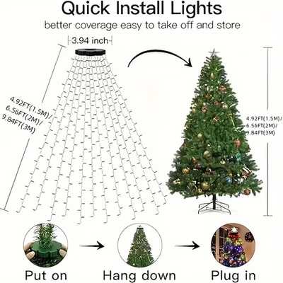 Chrighstmass Lights For Tree Top 200 Leds Christmass tree Lights with Remort