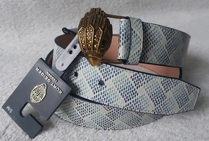 KURT GEIGER LONDON KENSINGTON 38 GÜRTEL Jeansoptik Messing Kristall Adlerkopf Schnalle - Bild 1 von 5