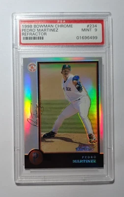 1998 Bowman Chrome Baseball Card #234 Pedro Martinez Refractor Graded PSA 9 - Image 1 of 2